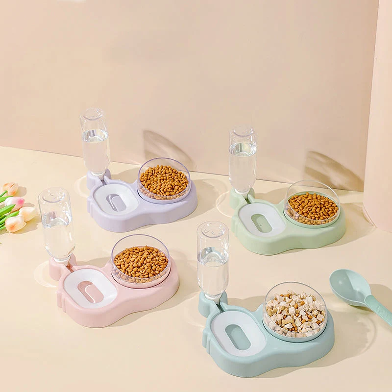 Hot Selling Plastic Cat Feeder Pet Bowl Water Dispenser