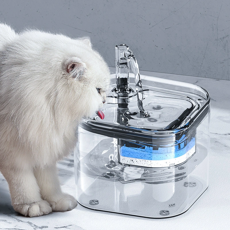 Automatic Water Dispenser Circulating Flow Water Intelligence Induction Pet Water Filter, Cat Water Purifier Constant Temperature Heating Transparent Wbb17990