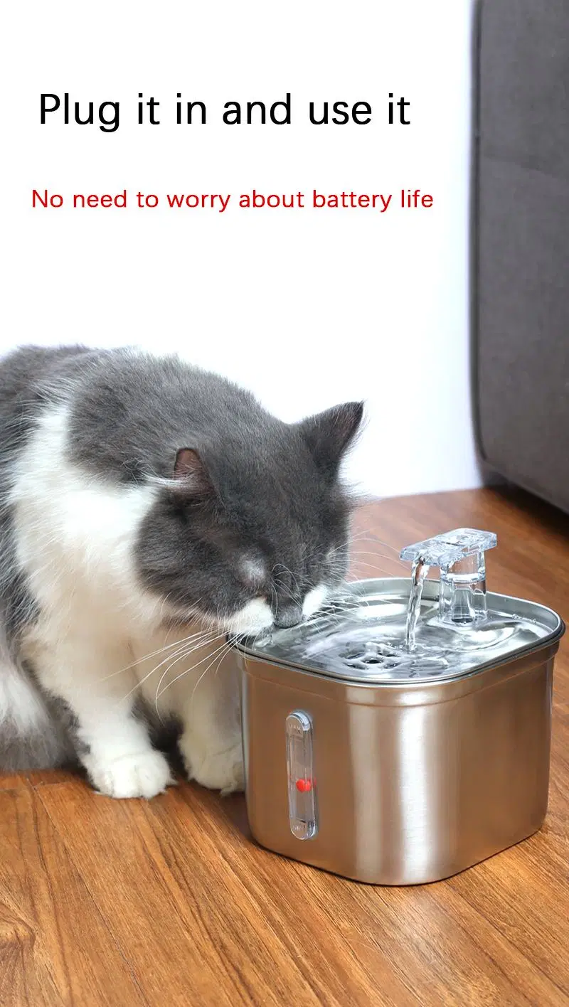 Top Quality USB Cat Dog Pet Drinking Water Dispenser Fully 304 Stainless Steel Automatic Cat Waterer