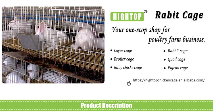 Good Price Outdoor H Type 3 Tiers Galvanized Breeding Battery Rabbit Cage For Philippines Farms