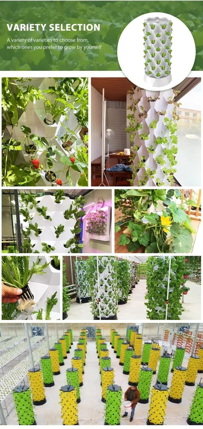 Verticle Hydroponic White, Green, Yellow, Custom Growing Systems Indoor Smart Home Vertical Farm Hydroponics System Greenhouse