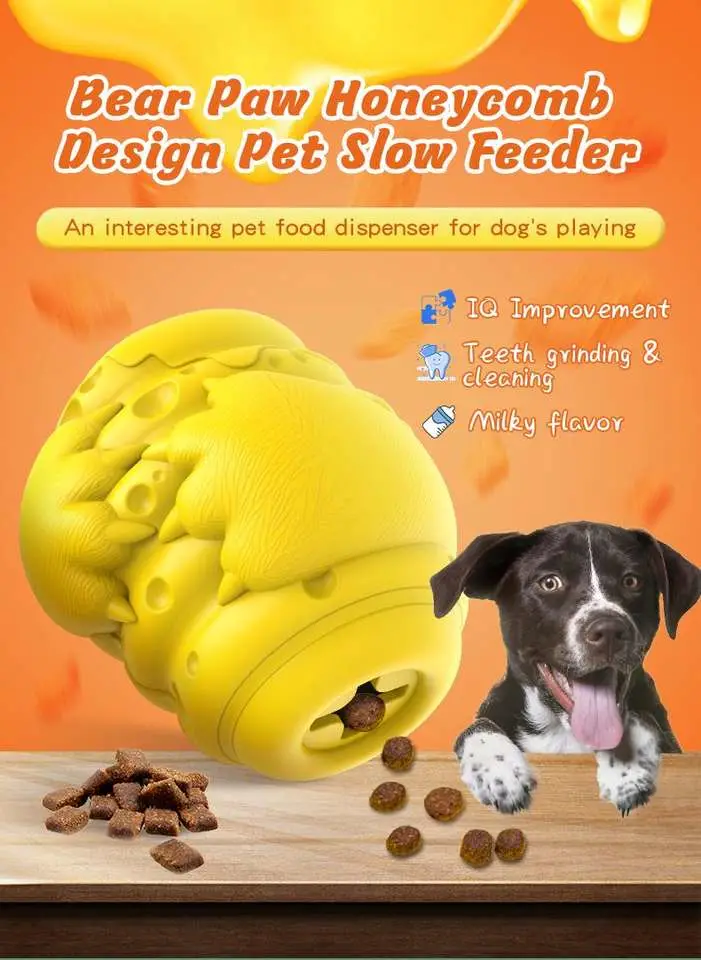 Eco-Friendly Paw Ball Pet Chew Dispenser Indestructible Interactive Toy