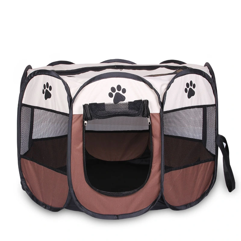 Octagonal Portable Outdoor Kennels Fences Pet Tent Houses Small Large Dogs Foldable Dog Crate