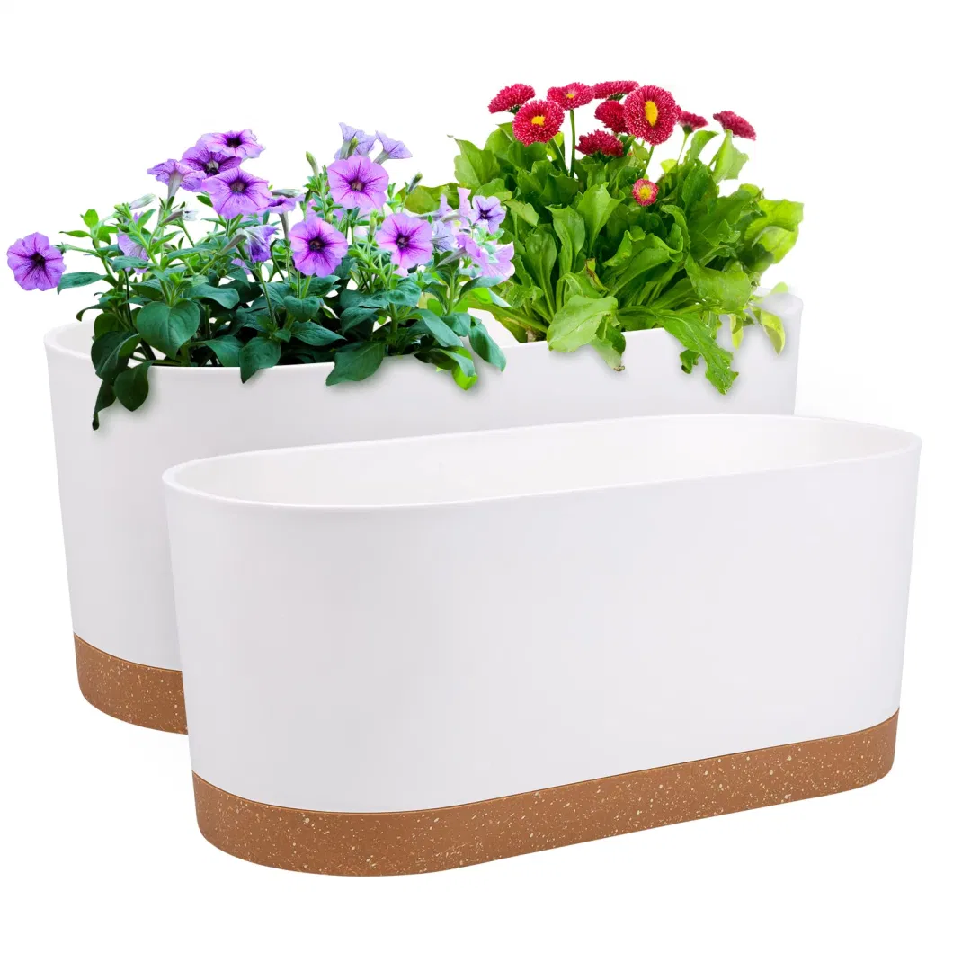 Indoor Drainage Holes Removable Base Saucer Modern Decorative Outdoor Garden Pots Planters