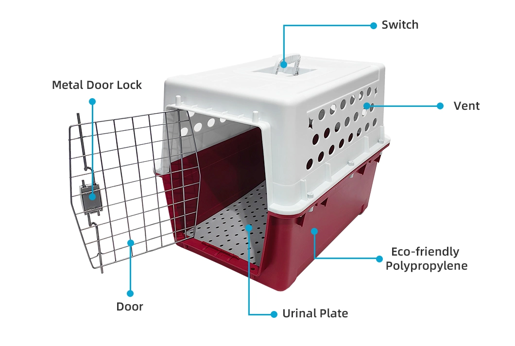 Outdoor Ventilation Pet Carrier Cat Dog Puppy Rabbit Travel Flight Dog Cage with Handle