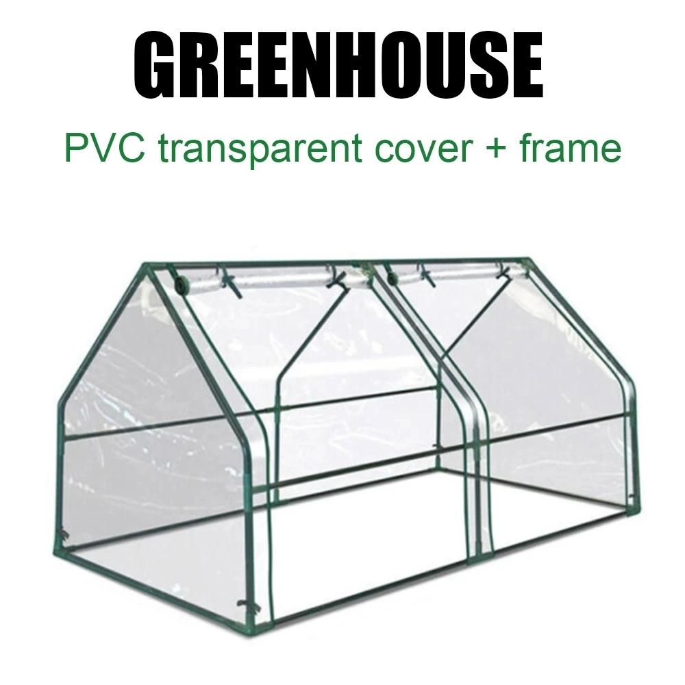 180X90X90cm Greenhouse with PVC Transparent Plant Cover and Frame for Indoor Outdoor Gardens Vegetable Plant Seeds Growing