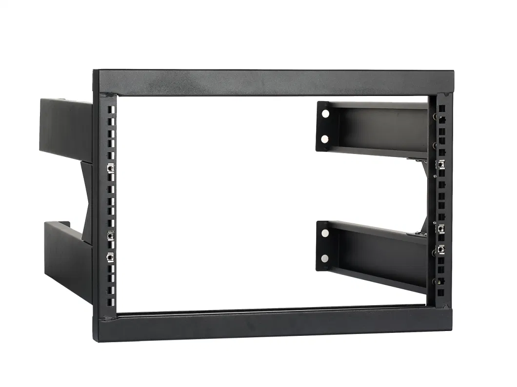 6u Cold Rolled Steel Wall Mount Open Rack Eia 19&prime;&prime; Outdoor Frame