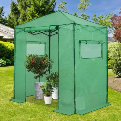 6X4 Portable Greenhouse Instant Pop-up instalación rápida planta de interior al aire libre Jardinería Canopy Casa Verde