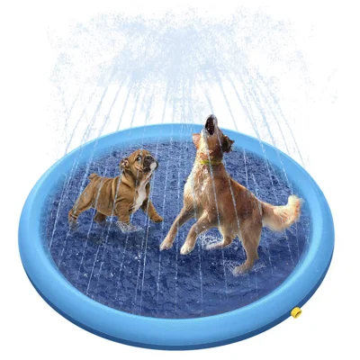  Mascota inflable Play Mat de rociadores de agua al aire libre perro Splash Pad