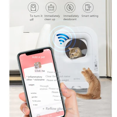 De limpieza automático eléctrico caja de arena para gato