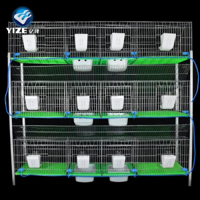  Daruhui al por mayor Interior exterior Metal gato Caja de conejo con rueda Cría alambre de acero inoxidable 4 3 capa jaula de gato grande