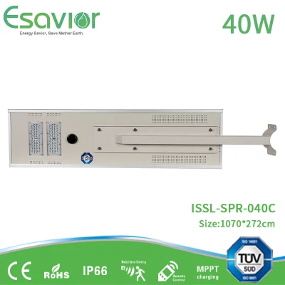  Esavior 30W en una sola calle Parque Solar de la carretera Ruta Jardín Aparcamiento de la luz de iluminación