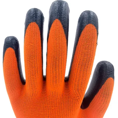 Guantes de seguridad de reparación de hardware resistentes a la abrasión, aceite y nitrilo con recubrimiento ecológico