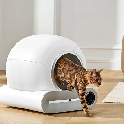  Venta en caliente sistema de control inteligente autolimpieza eléctrica Cat Sand Basin Caja automática de basura Cat