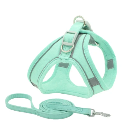 Paso al por mayor en conjunto de arnés reversible para mascotas, Diseño de Moda Diseño de Diseño de arnés de collar de perro