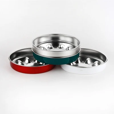  Nuevo producto no Silp Acero inoxidable Cuna de Perro agua de alimentos Cuenco