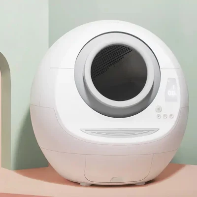  Caja de basura de lujo grande espacio cómodo y automático de gato de pala Smart Anti Pinch Auto Control Bandeja de basura Cat inteligente automática Limpieza del inodoro Cat
