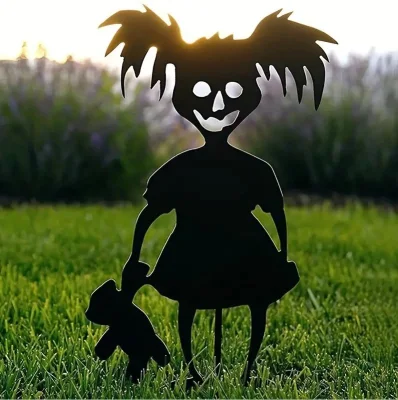 Artes de hierro forjado Ghost Zombie Artesanía, Halloween al aire libre Tarjetas decoración