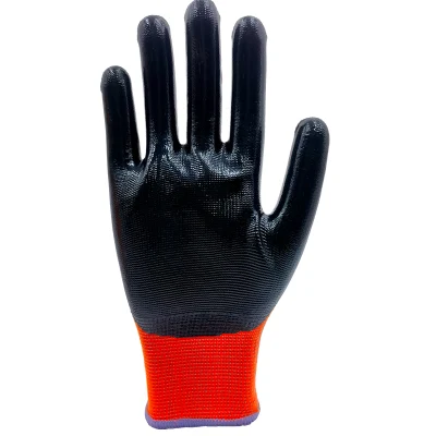 Guantes de seguridad de reparación de hardware resistentes a la abrasión, aceite y nitrilo con recubrimiento ecológico