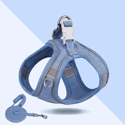 Paso al por mayor en conjunto de arnés reversible para mascotas, Diseño de Moda Diseño de Diseño de arnés de collar de perro