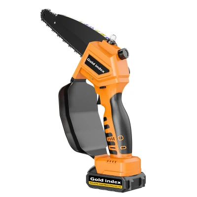 Gold Index Professional 21V batería de litio inalámbrica Cortador de Madera 6/8 Mini Chainsaw eléctrico portátil de pulgada con accesorios
