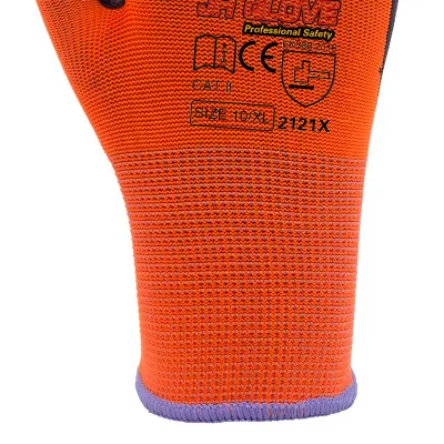 Guantes de seguridad de reparación de hardware resistentes a la abrasión, aceite y nitrilo con recubrimiento ecológico