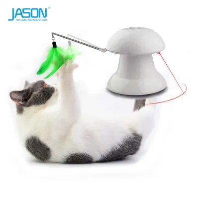 Perro Gato pluma láser LED Luz automática de los juguetes interactivos de bola