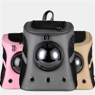  Lienzo de la prima de gran capacidad portadora de la mascota de la cápsula espacial gatito gato portador de perro mascota de mochila exterior transpirable de bolsa de viaje