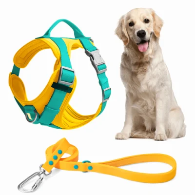  Mascotas Accesorios OEM de lujo sin tirar arnés ajustable para perros al aire libre Arnés para mascotas de fácil control Collar de Leah para perros grandes