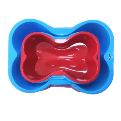  De viaje portátil plegable plegable Silicona duradera Perro Recipiente para alimento y agua
