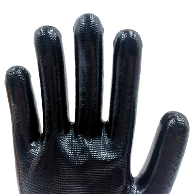 Guantes de seguridad de reparación de hardware resistentes a la abrasión, aceite y nitrilo con recubrimiento ecológico