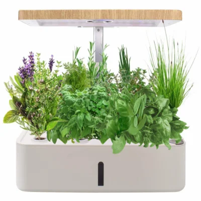  Plástico interior Jardín Smart Mini sistemas de hidroponía con LED