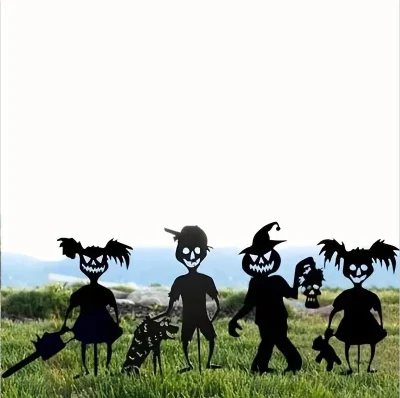 Artes de hierro forjado Ghost Zombie Artesanía, Halloween al aire libre Tarjetas decoración
