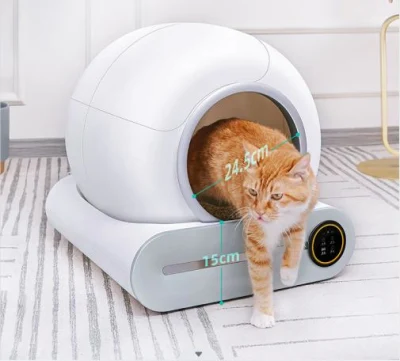 Caja de basura de gato de autolimpieza de gran capacidad Smart Automatic Cat Caja de basura con CONTROL DE APLICACIÓN para varios gatos