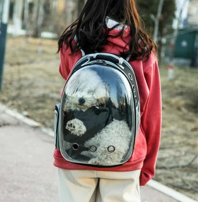 Mochila transportadora de gatos con cápsula espacial expandible para viajes al aire libre Wbb18618.