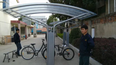  Estación de autobuses de bicicletas Rach Shelter Bicycle Shed espacio al aire libre para Bicicleta