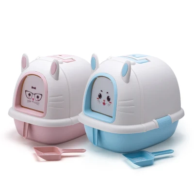  Tc4224 Filtro creativo portátil de plástico PET Cat wc Caja de arena para gato