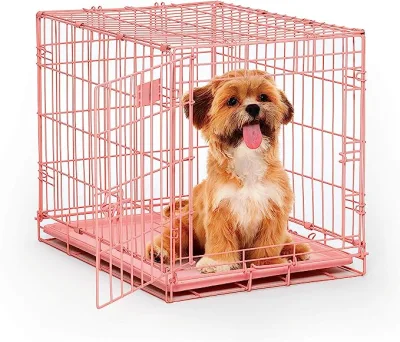 Perro mascota Crate 48 pulgadas Gran jaula de perro doble puerta Crate plegable