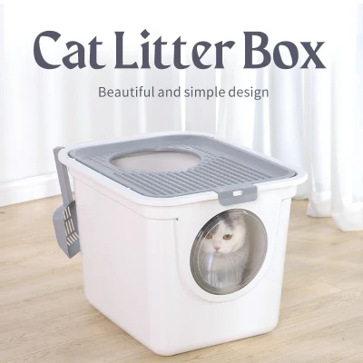  La entrada de la parte superior delantera cerrada Configurable Cat wc con doble puerta cat litter Box