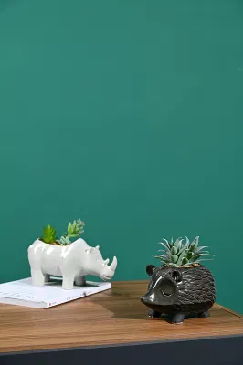  Cute Animal personalizada de cerámica de maceta en interiores decoración de Hogar y Jardín 3D de aves y de erizo y la forma de rinoceronte