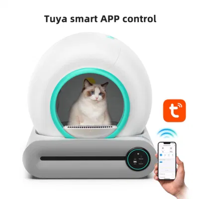 Nueva APLICACIÓN de bajo ruido WiFi Touch Control Smart Auto-Limpieza Eléctrica Caja automática de basura Cat