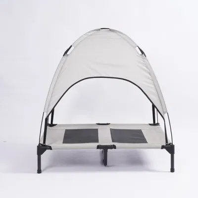 Ventas directas de fábrica Pet Cot elevado Diseño de perro al aire libre Cama con dosel