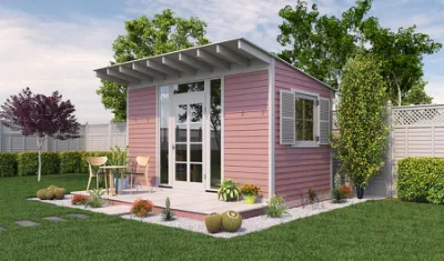  Bajo costo de la luz de prefabricados de estructura de acero Garden Shed