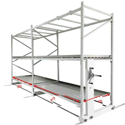  Grow Rack Doble Capa Mesa de Cultivo Vertical Sistema de Cultivo Hidropónico Interior