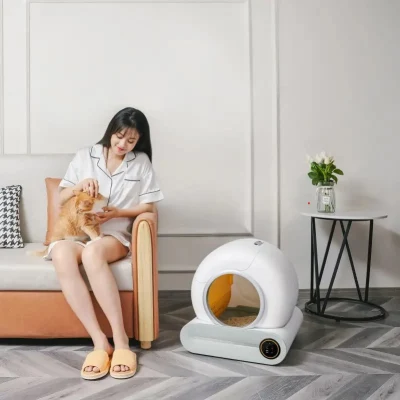  Limpieza automática Transportista Grande Caja de basura de gato automática duradera