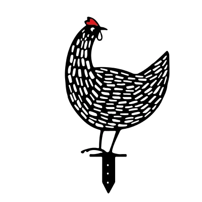  Las ventas de pollo de hierro caliente adornos jardín de esculturas de arte Patio pollo