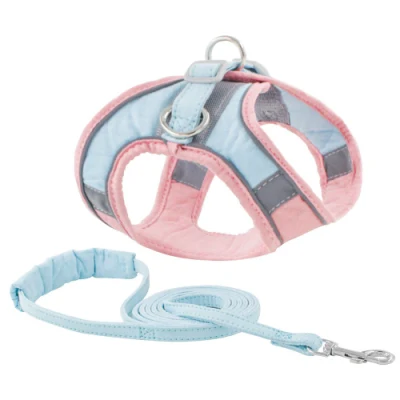 Paso al por mayor en conjunto de arnés reversible para mascotas, Diseño de Moda Diseño de Diseño de arnés de collar de perro
