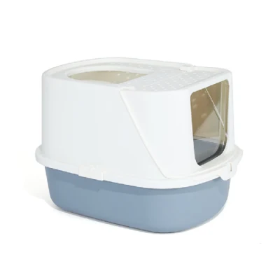Gatos portátiles entrada superior de caja con tapa cerrada Anti-Splashing cat litter Box y fácil instalación Wbb18238