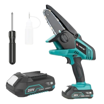Batería de litio Liangye Powered Herramientas de jardinería 20V de la Sierra de Jardín Cordless Mini Eléctrico motosierra