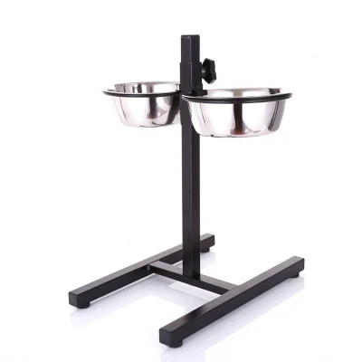  Marco de hierro ajustable elevado Acero inoxidable Doble perrito elevado Cat Cuenco